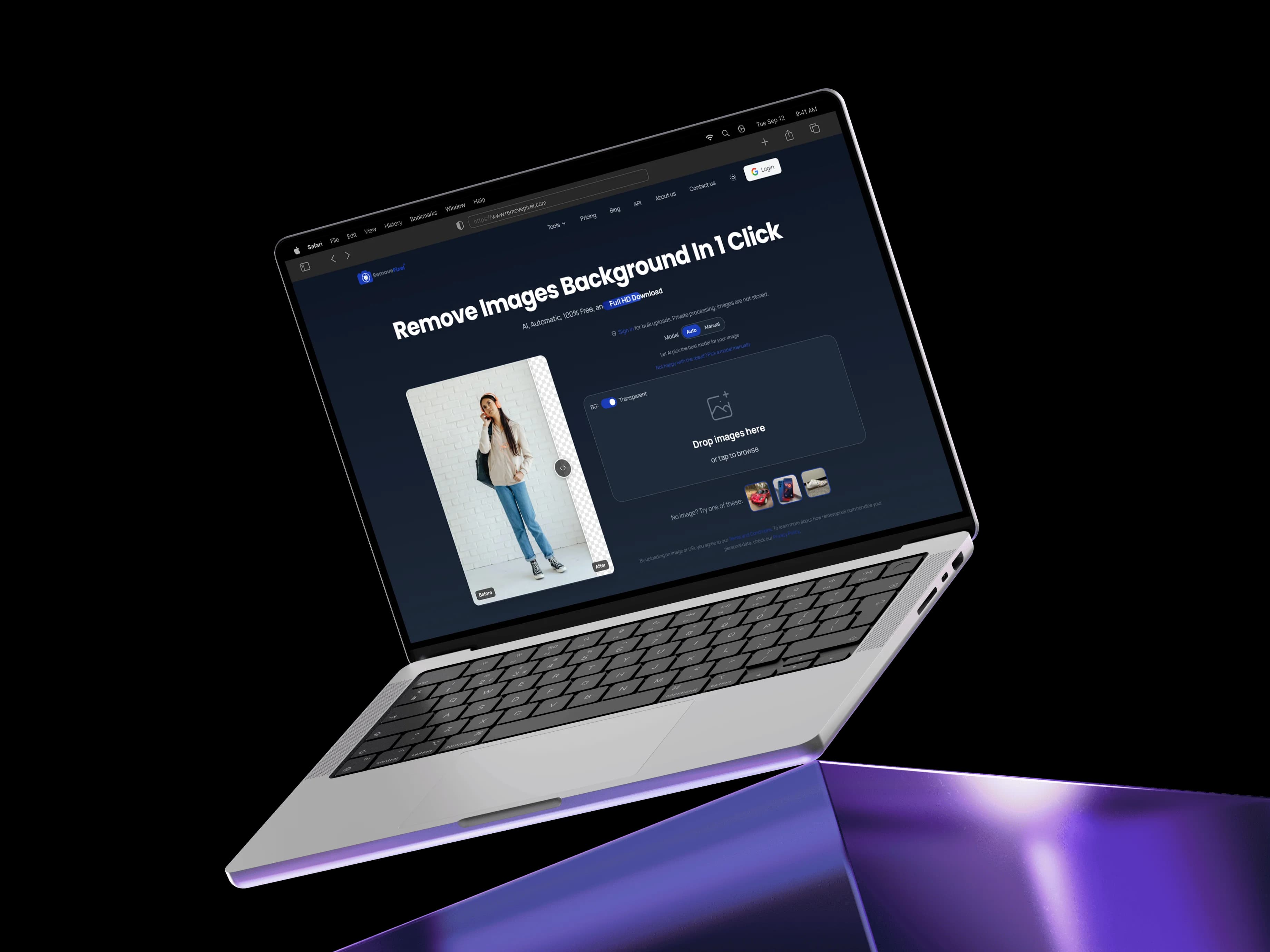 Digital product on laptop
